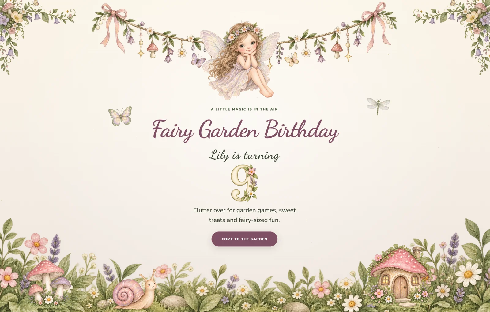 Fairy Garden invitation